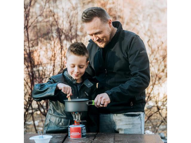MalloMe Backpacking Stove - Portable Camping Stove - Small Backpack Camp Single Burner for Propane Butane Isobutane Fuel Canister - Mini Pocket...