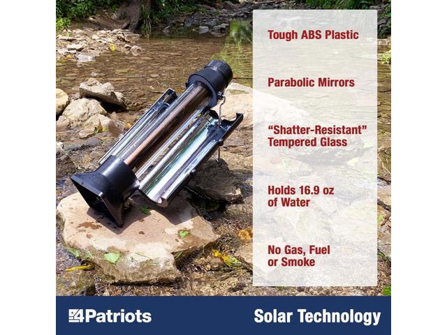 4Patriots Sun Kettle Personal Water Heater: Portable Thermos Boils Water Using The Sun, Thermal Flask For Camping, Hunting, Backpacking & Survival,...