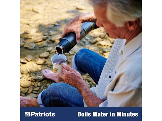 4Patriots Sun Kettle Personal Water Heater: Portable Thermos Boils Water Using The Sun, Thermal Flask For Camping, Hunting, Backpacking & Survival,...