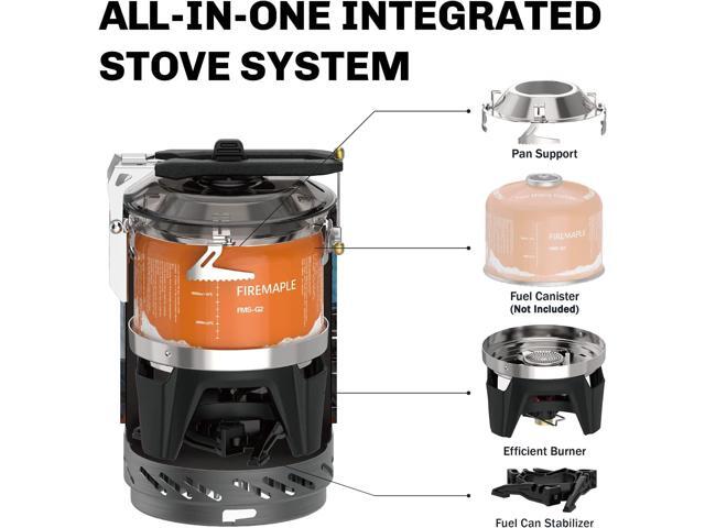 Fire-Maple Fixed Star X2 Backpacking and Camping Stove System Outdoor Propane Camp Cooking Gear Portable Pot Jet Burner Set Ideal for Hiking,...
