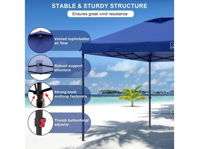 KAMPKEEPER Canopy Tent,10x10 Canopy Tent with sidewalls,Pop Up Canopy Tent for Commercial Garden Wedding Camping Party with 2 Sidewalls & 4 Weight...