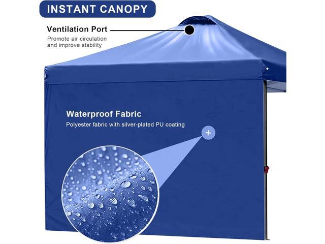 KAMPKEEPER Canopy Tent,10x10 Canopy Tent with sidewalls,Pop Up Canopy Tent for Commercial Garden Wedding Camping Party with 2 Sidewalls & 4 Weight...