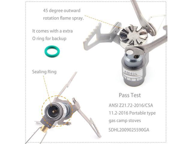 BRS Stove BRS 3000T Stove Titanium Ultralight Backpacking Stove Portable Propane Camping Stove Gas Burner Camp Stove only 26g with Extra O Ring...