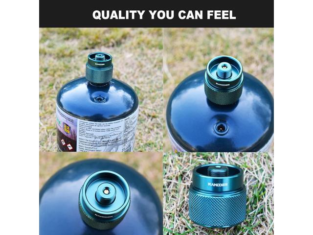 Propane to Butane Adapter Camping Stove Adapter Gas Converter 16 oz Propane Tank Input EN417 Valve Output Camp Fuel Refill Adapter for Outdoor...