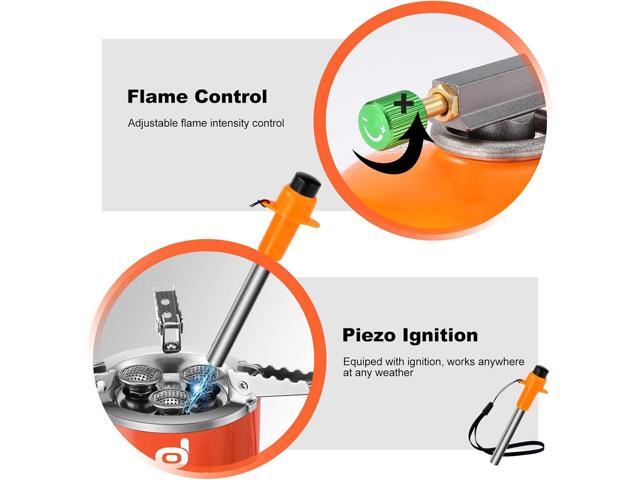 Odoland 5000W Portable Camping Stove Lightweight Camp Stove Collapsible Backpacking Stove with EVA Box for Outdoor Camping Cooking Hiking and Picnic