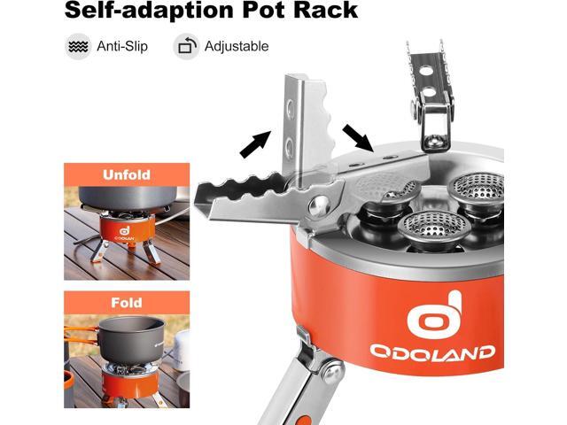 Odoland 5000W Portable Camping Stove Lightweight Camp Stove Collapsible Backpacking Stove with EVA Box for Outdoor Camping Cooking Hiking and Picnic