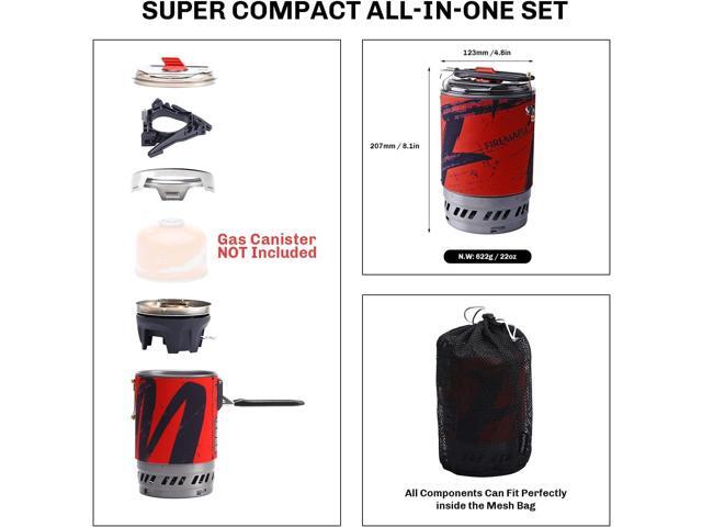 Fire Maple Polaris Cooking System Portable Camping Backpacking Stove with Micro Regulated Valve Electric Jet Burner Pot Set Ideal Camp Water...
