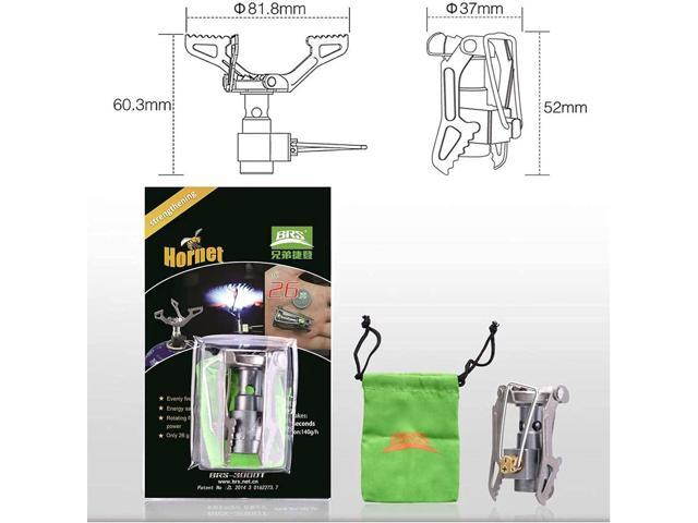 BRS -3000T Backpacking Stove Camping Portable Propane Butane Stove Mini Stove for Outdoor Travel Mountaineering Cooking (2pcs)