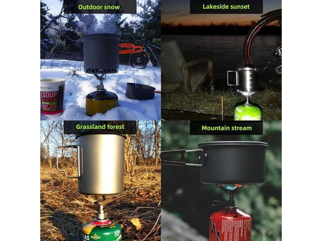 BRS -3000T Backpacking Stove Camping Portable Propane Butane Stove Mini Stove for Outdoor Travel Mountaineering Cooking (2pcs)