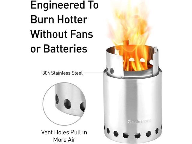 Solo Stove Titan Camping Stove Portable Stove for Backpacking and Outdoor Cooking Great Stainless Steel Camping Backpacking Stove Compact Wood...
