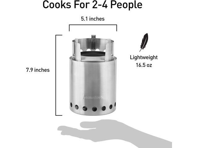 Solo Stove Titan Camping Stove Portable Stove for Backpacking and Outdoor Cooking Great Stainless Steel Camping Backpacking Stove Compact Wood...
