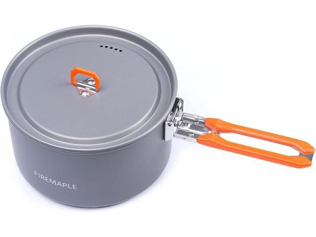 Fire-Maple Feast 4 Piece Camping Cookware Cookware Cookware Kit Outdoor Cookware Set with Pots, Kettle, Saucepans and Spatula for Hiking Fishing...
