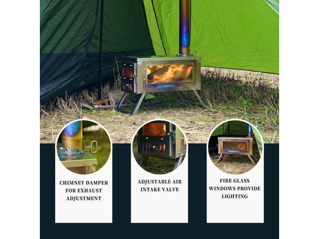 FIREHIKING Titanium Stove TOLA Portable Folding Tent Ta1 Stove 3.4lb for Camping Backpacking Hunting Cooking