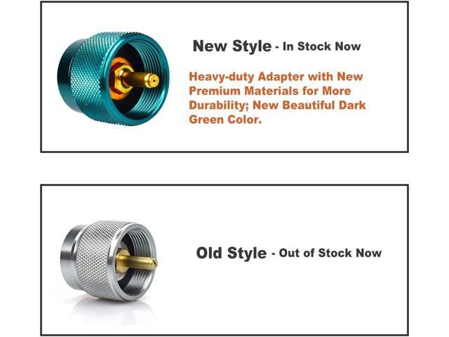 Propane to Butane Adapter Camping Stove Adapter Gas Converter 16 oz Propane Tank Input EN417 Valve Output Camp Fuel Refill Adapter for Outdoor...