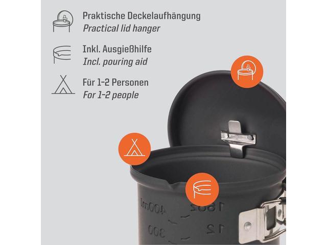 Esbit CS585HA 3-Piece Lightweight Camping Cook Set for Use with Solid Fuel Tablets