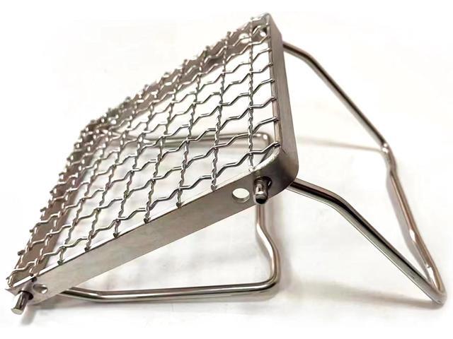Camp Grill with Foldable Legs-304 Stainless Steel Grill Grate for Gas Stove-Ultralight mini Campfire Stand-Portable Grill Grid for...