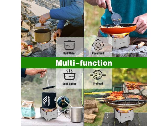 Alcohol Stove, Camping Stove with Stove Cover, Stainless Steel Windproof Solo Stove, Suitable for Outdoor Camping Hiking Backpacking