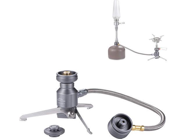 CAMPINGMOON Remote Stove Adapter 2 Outlets Stand Type for Camping Backpacking Isobutane Gas Fuel Canister, EN417 Lindal Valve Canister Z23-OD