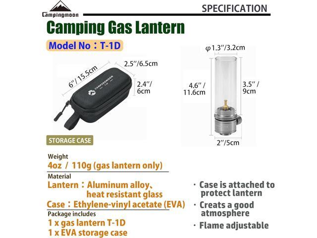 CAMPINGMOON Camping Gas Lantern Gas Candle T-1D