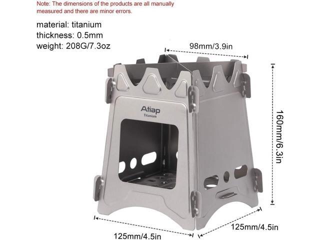 Ultralight Titanium Wood Burning Stove Outdoor Camping Multi-Fuels Alcohol Stove BBQ Stove WS009ST-Ti (Wood Burning Stove)