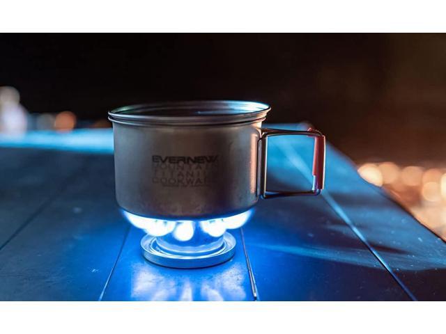 Evernew Bluenote Ultralight Backpacking Alcohol Stove Set with Pre-Heating Plate