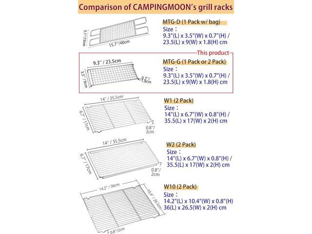 CAMPINGMOON 304 Stainless Steel Cooking Grates for Camping Stove Grill Campfire Open Fire MTG-G,MTG-2G,MTG-JS,MTG-JL
