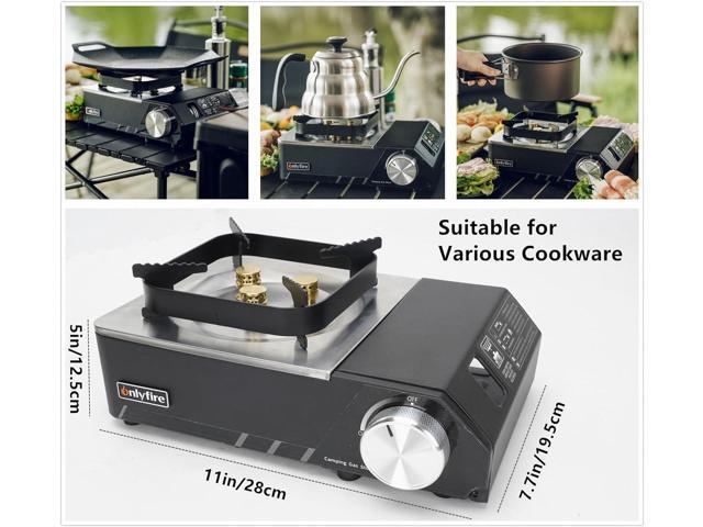 ONLYFIRE Portable Camping Stove with Carry Case, High Power Butane Stove Instant Ignition, Windproof Camp Stove for Camping, Hiking, RV Trip,...