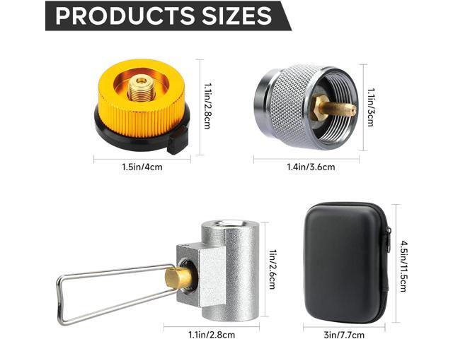 SAN LIKE 3PCS Camping Stove Gas Adapter Propane Isobutane Butane Refill Gas Adapters Set Propane to Butane Adapter Outdoor Camp Fuel Canister...