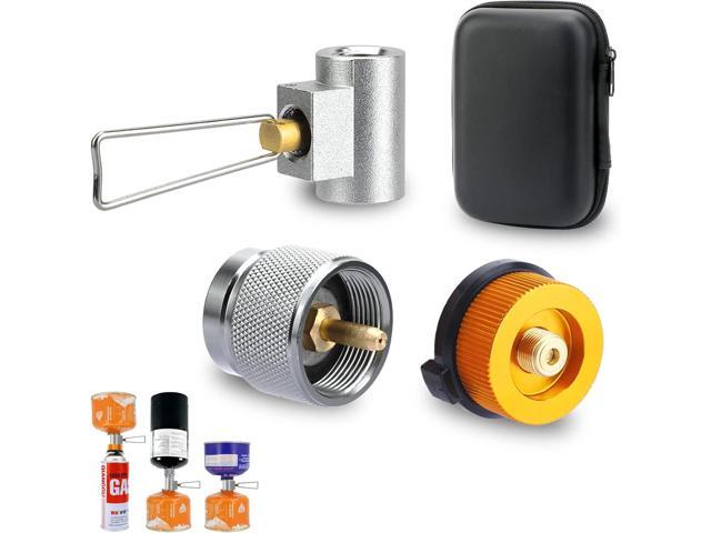 SAN LIKE 3PCS Camping Stove Gas Adapter Propane Isobutane Butane Refill Gas Adapters Set Propane to Butane Adapter Outdoor Camp Fuel Canister...