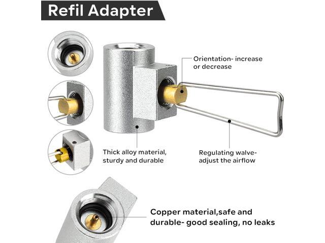 SAN LIKE 3PCS Camping Stove Gas Adapter Propane Isobutane Butane Refill Gas Adapters Set Propane to Butane Adapter Outdoor Camp Fuel Canister...