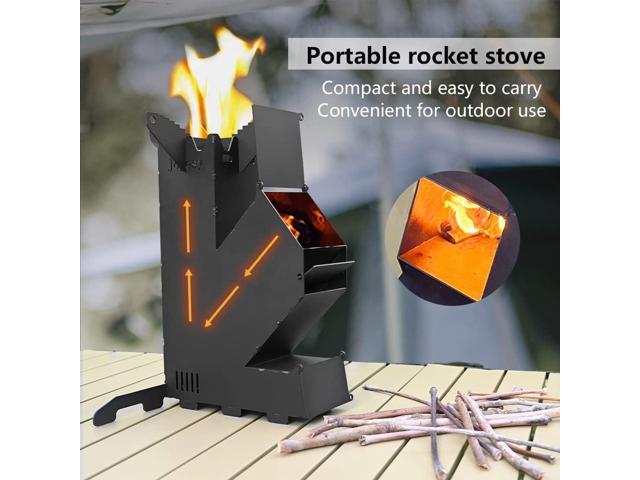 Rocket Stove Rocket Stove for Cooking Portable Wood Mini Burning Stove, Fire Camping Stove for Cooking backyard cooking Camping grill outdoor...