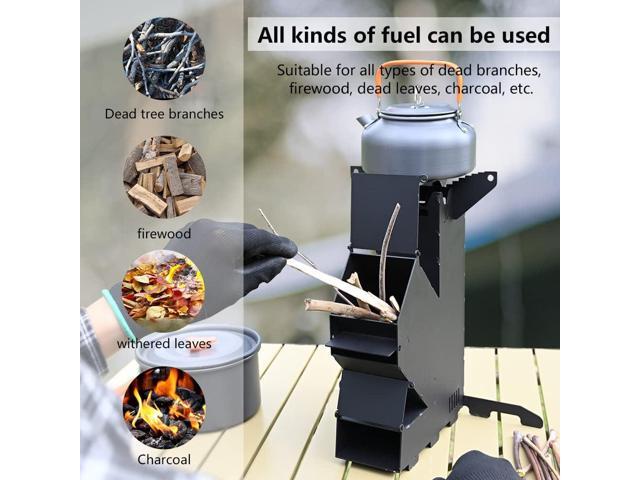 Rocket Stove Rocket Stove for Cooking Portable Wood Mini Burning Stove, Fire Camping Stove for Cooking backyard cooking Camping grill outdoor...