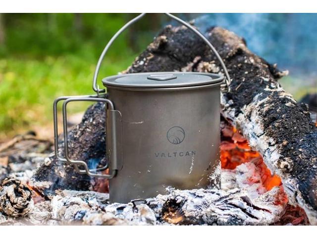 Valtcan 900ml Titanium Pot Backpacking Mug 30oz 0.95qt