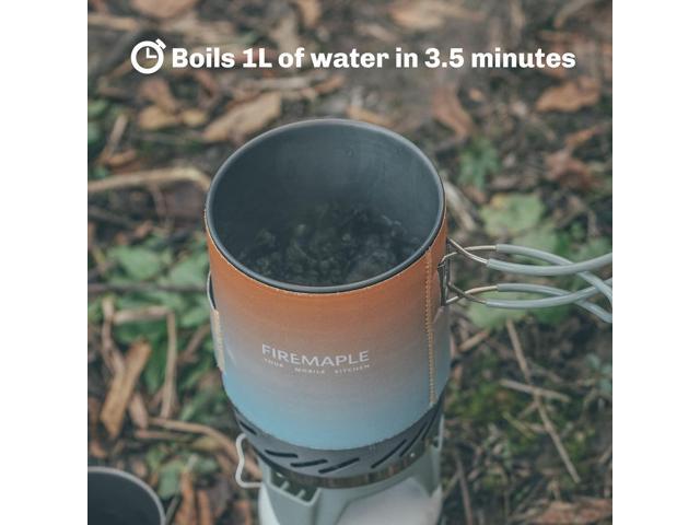 Fire-Maple 'Fixed Star 1' Personal Cooking System Pot/Jet Burner Stove System with Electric Ignition Ideal for Hiking, Camping, Backpacking,...