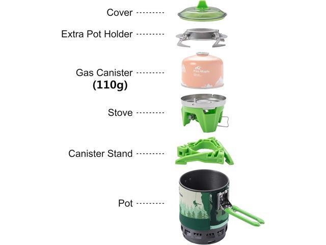 Fire-Maple 'Fixed Star 3' Personal Cooking System Pot/Jet Burner Stove System with Electric Ignition Ideal for Hiking, Camping, Backpacking,...