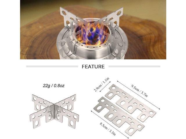 Lixada Titanium Alcohol Stove Rack Cross Stand Outdoor Camping Stove Stand Support Rack