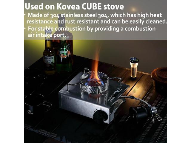CAMPINGMOON Gas Stove Windshield Ring Stainless Steel for ST-340 Single Burner ST-132 (Silver)