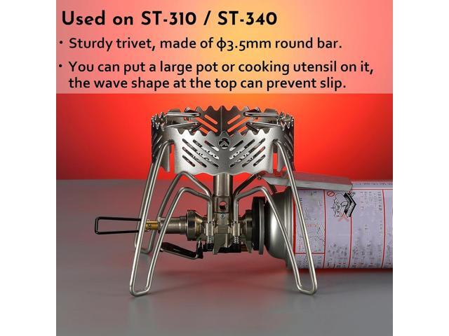 CAMPINGMOON Gas Stove Windshield Ring Stainless Steel for ST-340 Single Burner ST-132 (Silver)