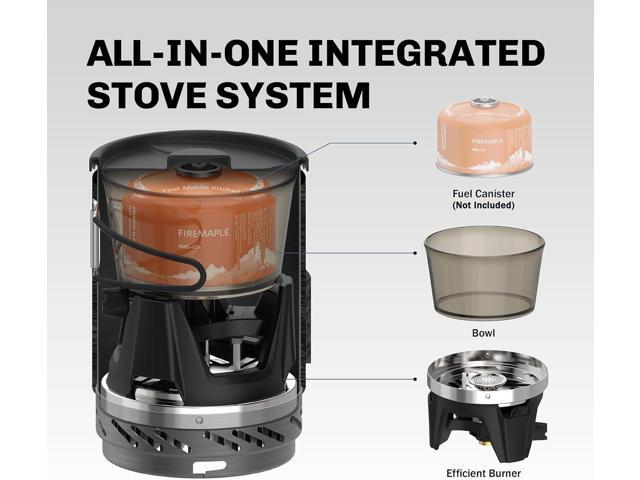 Fire-Maple 'Fixed Star 1' Personal Cooking System Pot/Jet Burner Stove System with Electric Ignition Ideal for Hiking, Camping, Backpacking,...