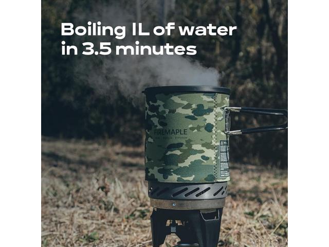 Fire-Maple 'Fixed Star 1' Personal Cooking System Pot/Jet Burner Stove System with Electric Ignition Ideal for Hiking, Camping, Backpacking,...