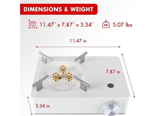 McKay Camping Stove with Carry Case Extra High Output, Single Burner Butane Stove Hiking & Camping Accessories, Emergency Preparedness Portable...