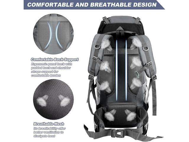 Night Cat Hiking Backpacks 70L Camping Backpacking Packs for Men Women Lightweight Outdoor for Mountaineering Traveling, No Internal Frame