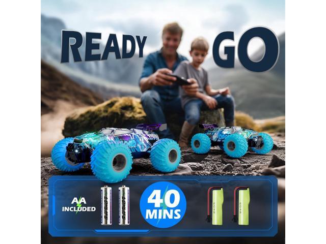 RC Cars,Remote Control Car RC Truck for Kids Boys Ages 4-7 8-12 Adults Toddler, Off Road Radio Controlled Toy with LED Lights,20KMH,40Mins,2.4Ghz