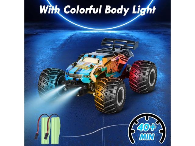 Remote Control Car, Remote Control Truck, 2.4Ghz All Terrain Off-Road Monster Truck, 20 KM/H Rc Cars with LED Bodylight and 2 Rechargeable...