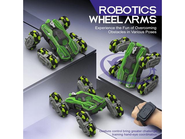 8WD Remote Control Car, 2.4GHz Gesture Sensing RC Stunt Car Double-Sided Driving Climbing Toy for Kids 9 10 11 12 Year Old Christmas Birthday...