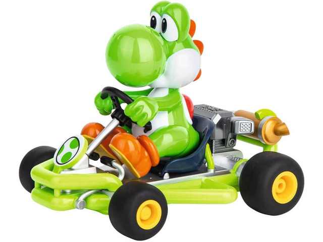 Carrera 200988 RC Official Licensed Mario Kart Pipe Kart Yoshi 1:18 Scale 2.4 GHz Remote Radio Control Car with Rechargeable LiFePO4 Battery - Kids...
