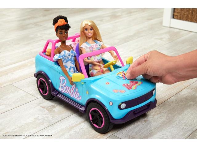 Hot Wheels Barbie RC SUV, Remote-Control Pink Vehicle That Fits 2 Barbie Dolls & Accessories, Includes Kid-Applied Stickers for Customization