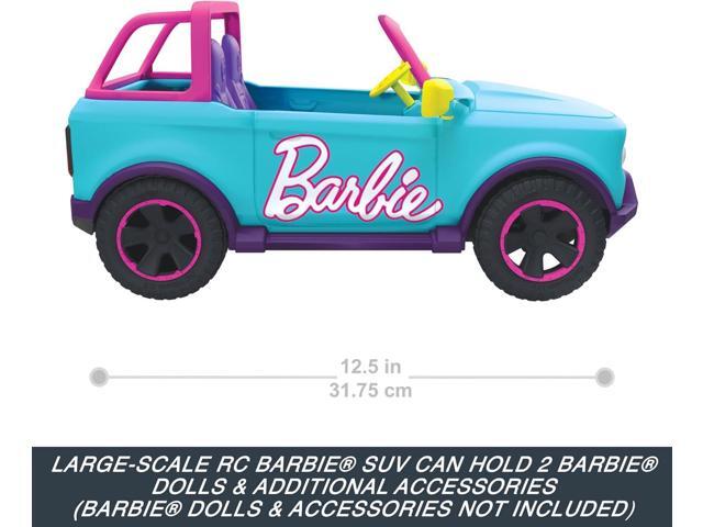 Hot Wheels Barbie RC SUV, Remote-Control Pink Vehicle That Fits 2 Barbie Dolls & Accessories, Includes Kid-Applied Stickers for Customization