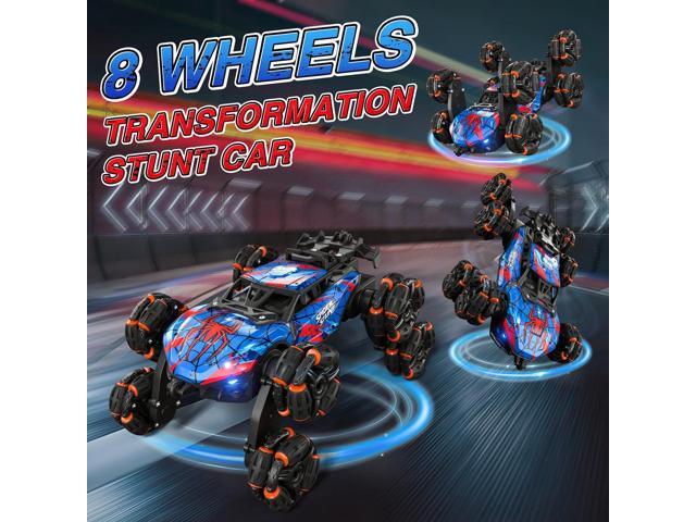 Sunrad 8WD Gesture Sensing RC Stunt Car with Spray & Light & Music for Kids Age 6-8-13, Spider Hand Remote Control Car 2.4Ghz Double-Sided Climbing...