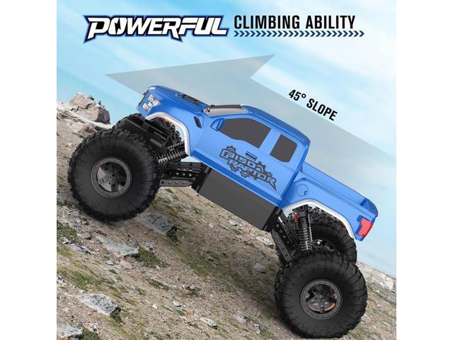 DOUBLE E Ford Raptor F150 RC Car 4WD Monster Trucks for Boys,11 Inches Off Road Crawler Vehicle RC Truck Toy Gift for Boys Girls 6 7 8-12 Years-Blue